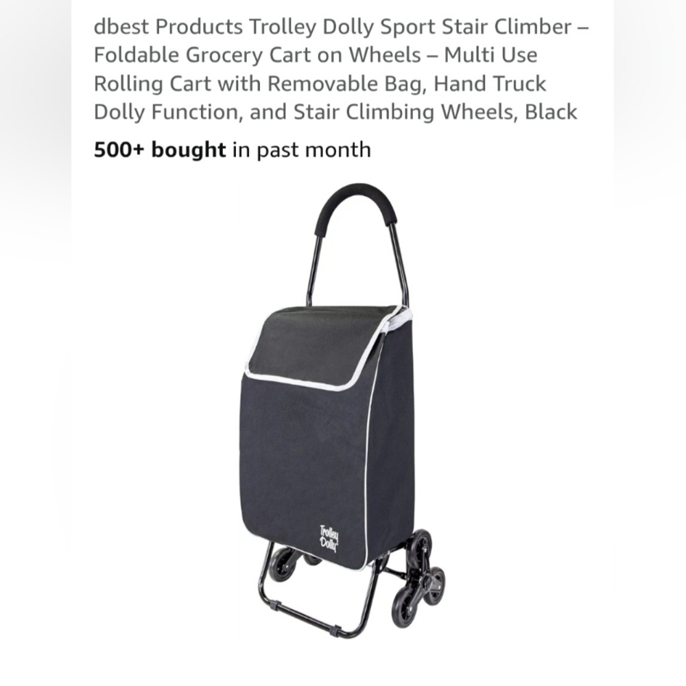 Trolley Dolly Black Rolling Cart